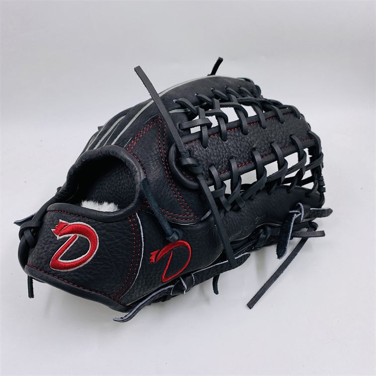 Guante de béisbol Play-ball 11.25” rojo y negro – Diamond King